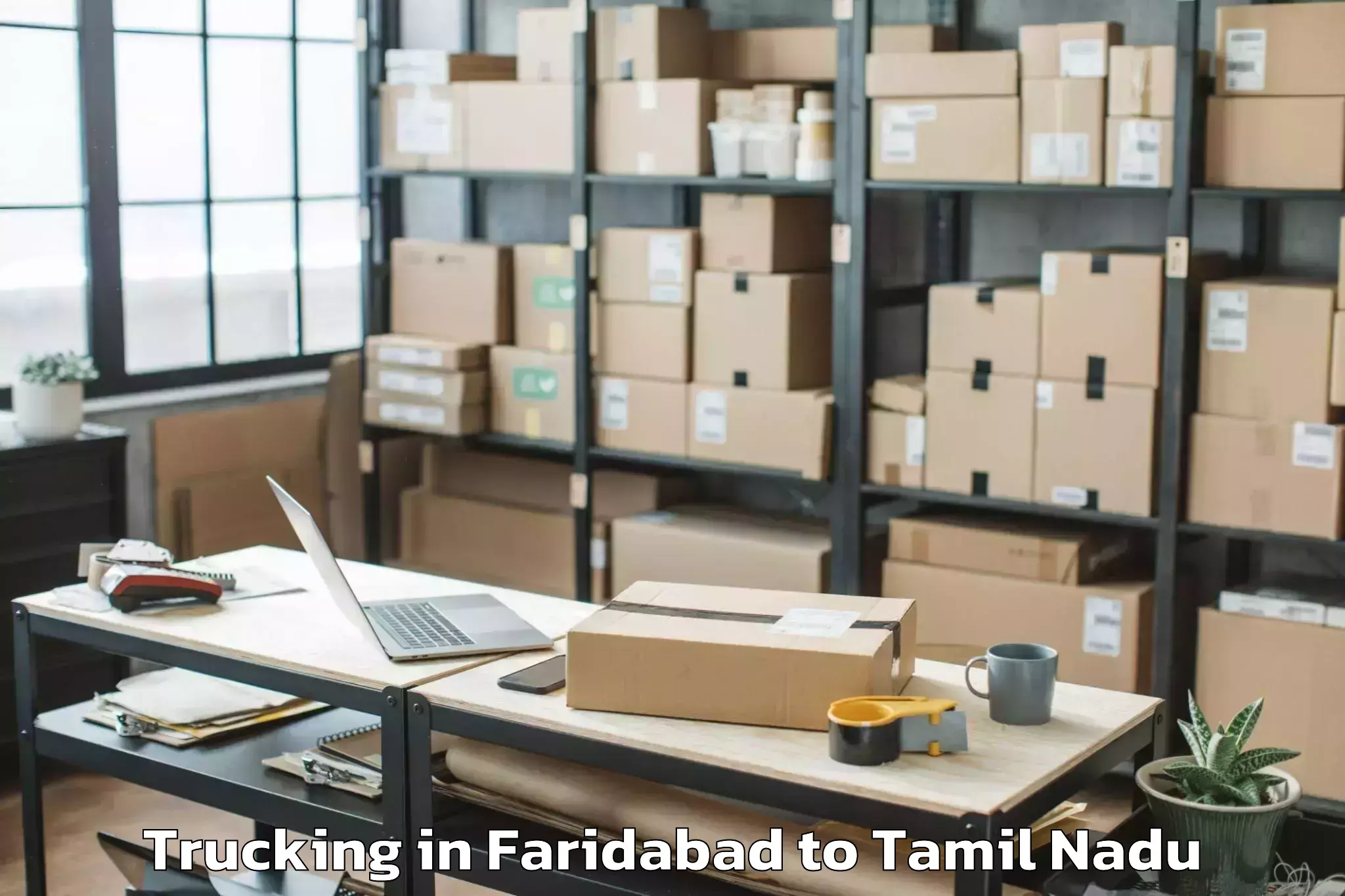 Book Faridabad to Udumalaippettai Trucking Online